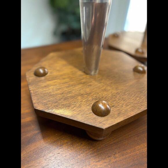 Mid Century Modern Pair of 2 MCM Vintage Style Table Lamps Working Perfectly - Picture 7 of 7